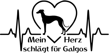 Aufkleber "Mein Herz schlägt für Galgos"
