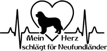 Aufkleber "Mein Herz schlägt für Neufundländer"