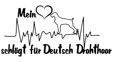 Aufkleber "Mein Herz schlägt für Deutsch Drahthaar"