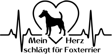 Aufkleber "Mein Herz schlägt für Foxterrier (Glatthaar)"