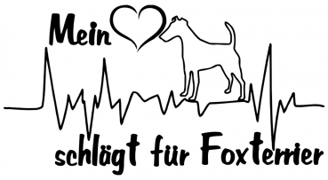Aufkleber "Mein Herz schlägt für Foxterrier"