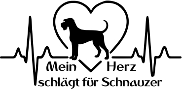 Aufkleber "Mein Herz schlägt für Schnauzer (Riesenschnauzer)"