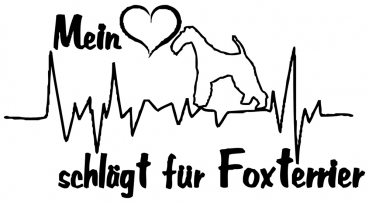 Aufkleber "Mein Herz schlägt für Foxterrier" (Drahthaar)
