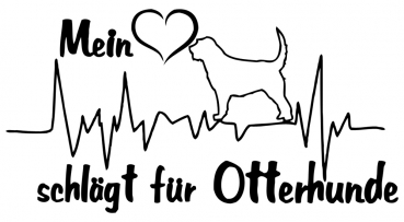 Aufkleber "Mein Herz schlägt für Otterhunde"