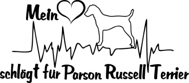 Aufkleber "Mein Herz schlägt für Parson Russell Terrier"