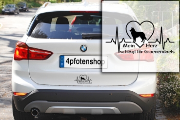 Preview: Aufkleber "Mein Herz schlägt für Groenendaels"