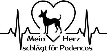 Aufkleber "Mein Herz schlägt für Podencos" (andaluz)