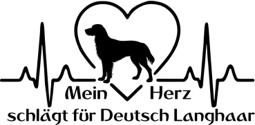 Aufkleber "Mein Herz schlägt für Deutsch Langhaar"