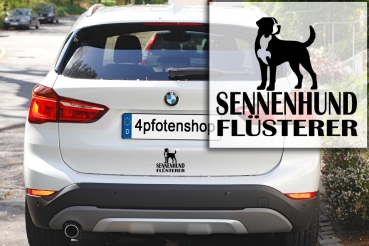 Preview: Aufkleber Großer Schweizer Sennenhund "Sennenhund-Flüsterer"