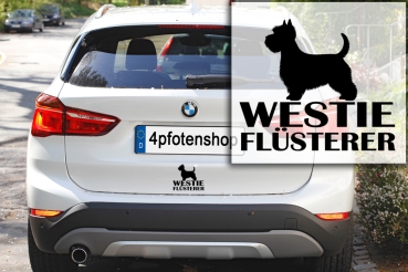 Preview: Aufkleber West Highland Terrier "Westie-Flüsterer"