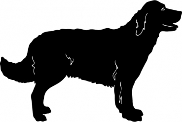 Autoaufkleber Golden Retriever stehend Silhouette