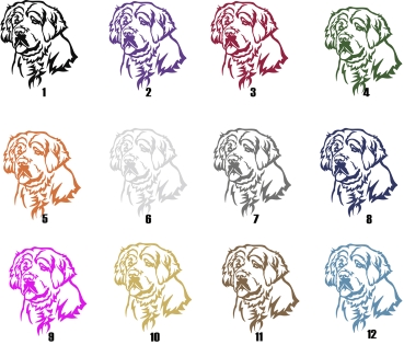Preview: Autoaufkleber "Clumber Spaniel" Kopf