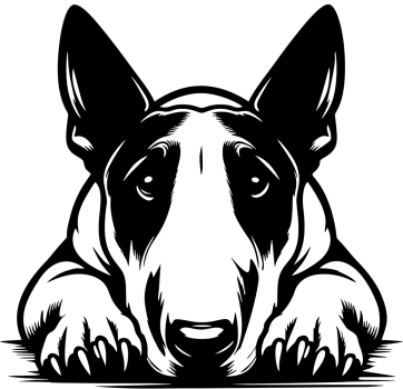 Autoaufkleber "Bullterrier" Kopf