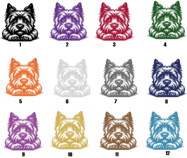 Autoaufkleber "Cairn Terrier" Kopf