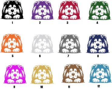 Preview: Autoaufkleber "Chow Chow" Kopf