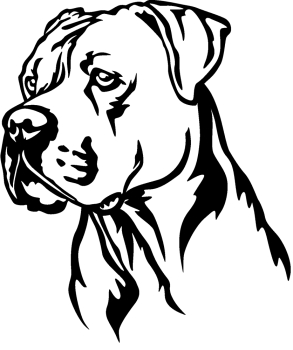 Autoaufkleber "Dogo Argentino" Kopf