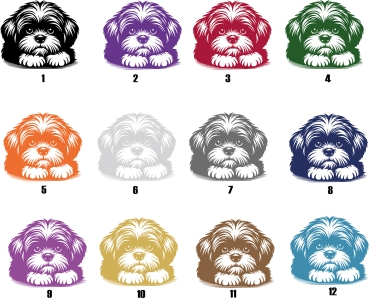 Autoaufkleber "Shih-Tzu" Kopf