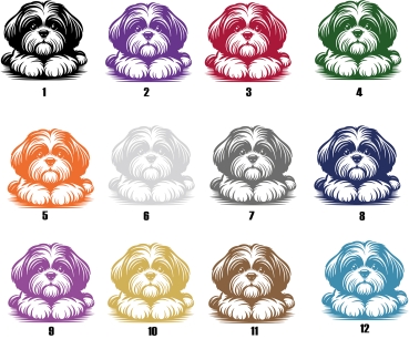 Autoaufkleber "Shih-Tzu" Kopf