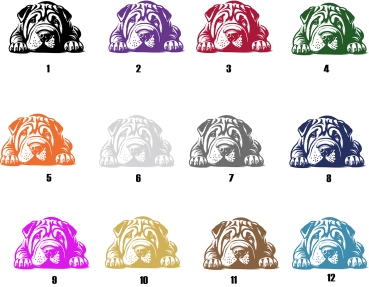 Autoaufkleber "Shar-Pei" Kopf