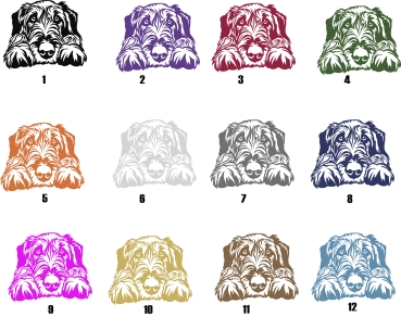 Preview: Autoaufkleber "Irish Wolfhound" Kopf