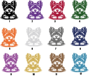 Autoaufkleber "Yorkshire Terrier" Kopf