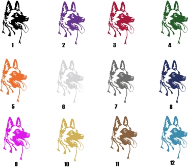 Autoaufkleber "Malinois" Kopf