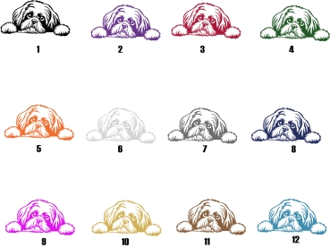 Autoaufkleber "Shih-Tzu" Kopf
