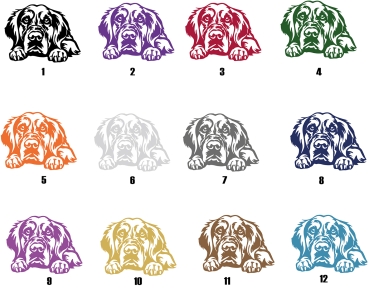 Autoaufkleber "Golden Retriever" Kopf