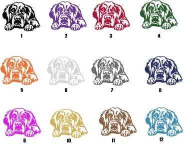 Preview: Autoaufkleber "Golden Retriever" Kopf