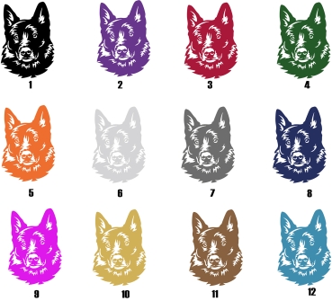Autoaufkleber "Norwegischer Buhund" Kopf