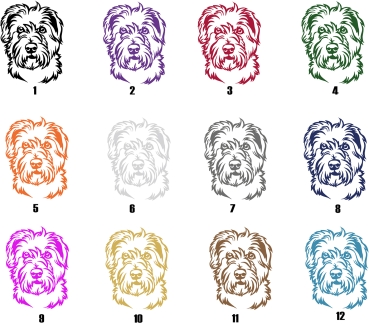 Autoaufkleber "Irish Glen of Imaal Terrier" Kopf
