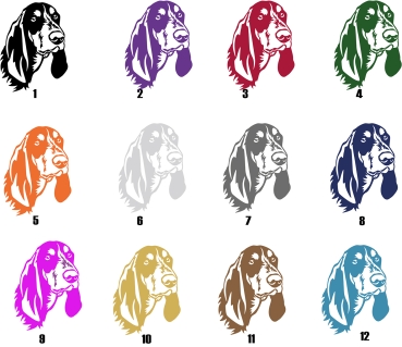 Autoaufkleber "Luzerner Laufhund" Kopf