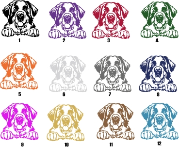 Autoaufkleber "Bernhardiner" Kopf