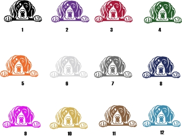 Autoaufkleber "Beagle" Kopf