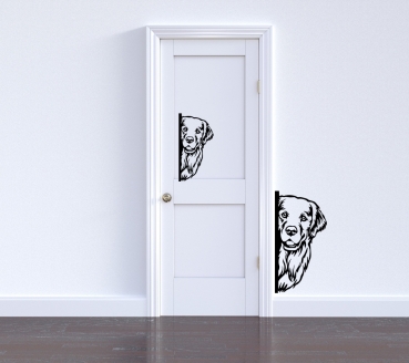 Preview: Autoaufkleber "Golden Retriever" Kopf