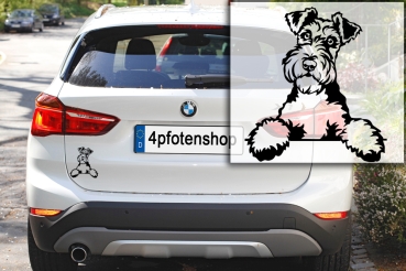 Autoaufkleber "Foxterrier" (Drahthaar) Kontur