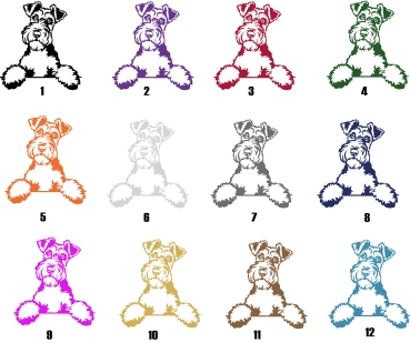 Autoaufkleber "Foxterrier" (Drahthaar) Kontur