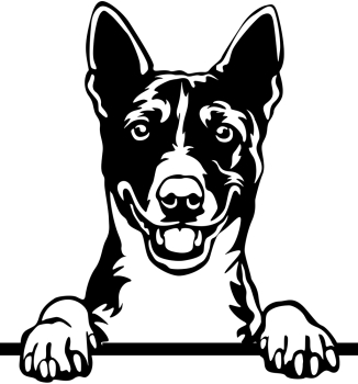 Aufkleber Basenji Kopf