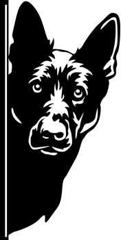 Aufkleber Schäferhund Kopf