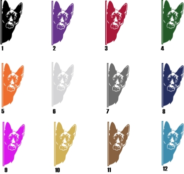 Autoaufkleber "Deutscher Schäferhund" Kopf