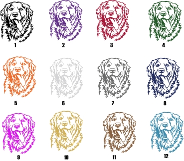 Preview: Autoaufkleber "Golden Retriever" Kopf