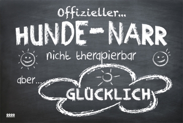 Hundeschild "Offizieller Hunde-Narr" DIN A4