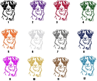 Preview: Autoaufkleber "Kromfohrländer (Rauhaar)" Kopf