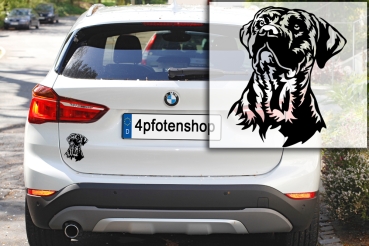 Preview: Autoaufkleber "Presa Canario" Kopf