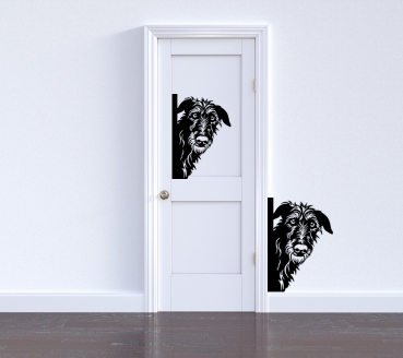 Preview: Autoaufkleber "Scottish Deerhound" Kopf
