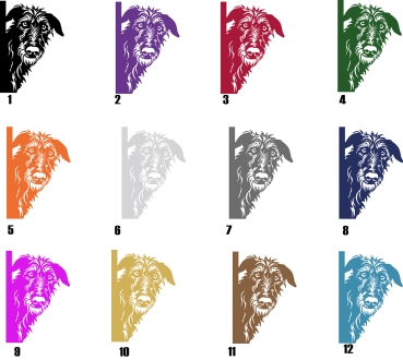 Preview: Autoaufkleber "Scottish Deerhound" Kopf