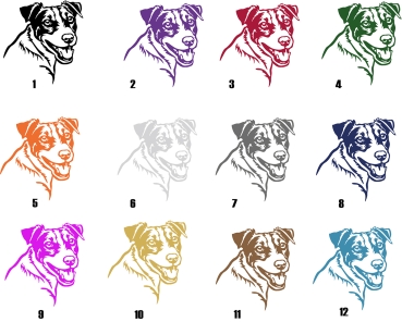 Preview: Autoaufkleber "Jack Russell Terrier" Kopf
