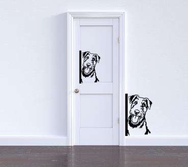 Preview: Autoaufkleber "Airedale Terrier" Kopf
