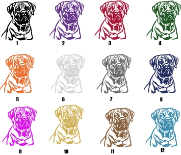 Preview: Autoaufkleber "Boerboel" Kopf