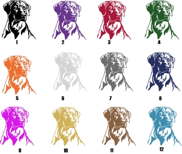 Preview: Autoaufkleber "Rhodesian Ridgeback" Kopf
